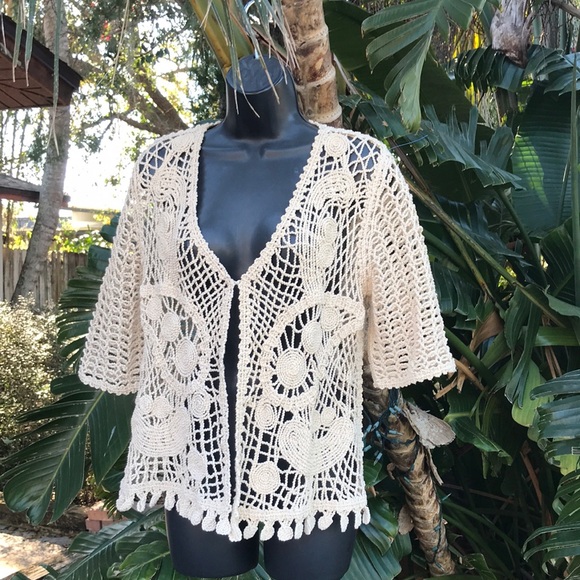 Chico's Tops - Chicos crochet lace cardigan